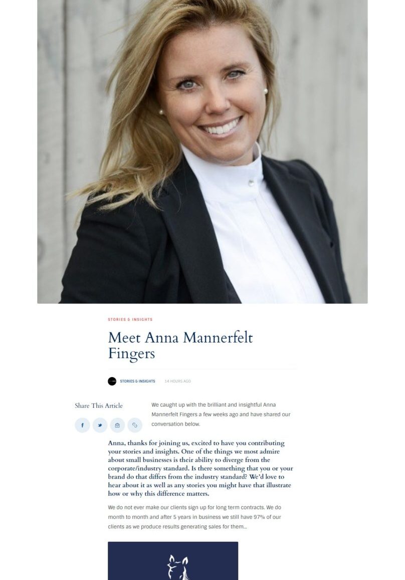 Meet Anna Mannerfelt Fingers - CanvasRebel Magazine